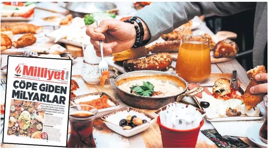 ‘Gösteri’ bitince kahvaltı çöpte